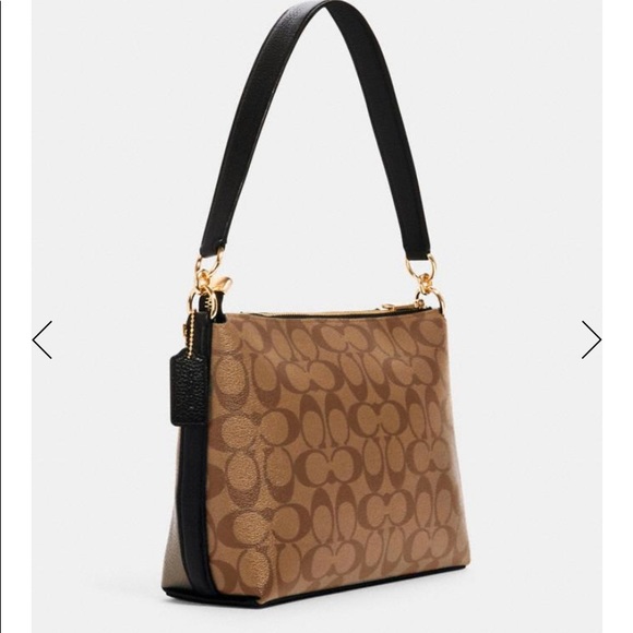 SMALL MARLON SHOULDER BAG IN SIGNATURE CANVAS - Picture 2 of 5